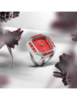 Invicta Mini - Ring 49582 Relógio Feminino - Movimento de Quartzo - Aço Inoxidável com Mostrador Vermelho - 21 mm