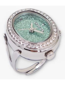 Invicta Mini - Ring 49597 Orologio da Donna - Movimento al Quarzo - Acciaio Inossidabile con Quadrante Verde - 24 mm