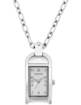 Invicta Mini - Necklace 49934 Relógio Feminino - Movimento de Quartzo - Aço Inoxidável com Mostrador Prateado - 17 mm