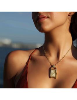 Invicta Mini - Necklace 49935 Damenarmbanduhr - Quarzwerk - Edelstahl mit Golden Zifferblatt - 17 mm