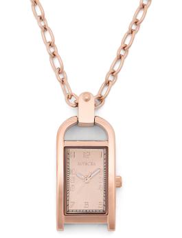 Invicta Mini - Necklace 49936 Relógio Feminino - Quartz Movement - Aço Inoxidável com Mostrador Rosa - 17 mm