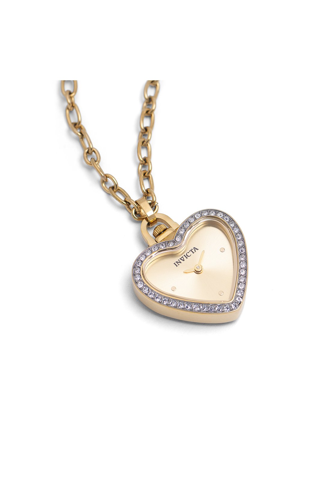 Invicta Mini - Necklace 49938 Damenarmbanduhr - Quartz Movement - Edelstahl mit Gold Zifferblatt - 27 mm