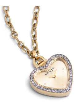 Invicta Mini - Necklace 49938 Damenarmbanduhr - Quartz Movement - Edelstahl mit Gold Zifferblatt - 27 mm