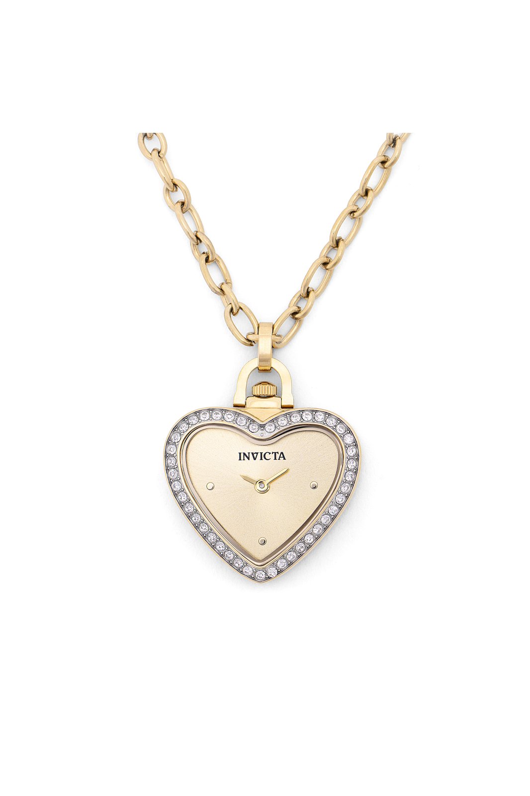 Invicta Mini - Necklace 49938 Damenarmbanduhr - Quartz Movement - Edelstahl mit Gold Zifferblatt - 27 mm