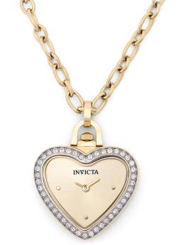 Invicta Mini - Necklace 49938 Damenarmbanduhr - Quartz Movement - Edelstahl mit Gold Zifferblatt - 27 mm