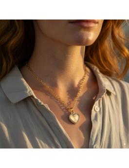 Invicta Mini - Necklace 49938 Damenarmbanduhr - Quartz Movement - Edelstahl mit Gold Zifferblatt - 27 mm