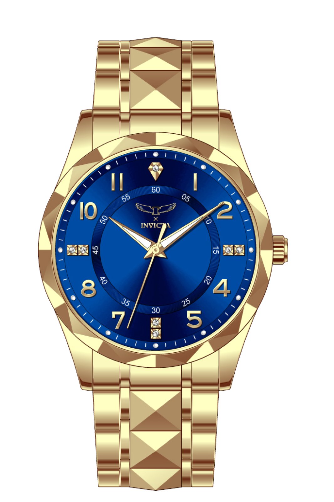Invicta Specialty 69020 Herrenuhr - Quarzwerk - Edelstahl mit blauem Zifferblatt - 41 mm