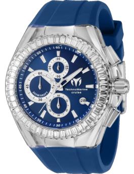TechnoMarine Cruise TM-121152 Men's Watch - Quartz Movement - Stainless Steel with Blue Dial - 45 mm