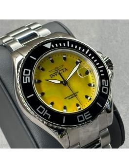 Invicta Pro Diver 49640 Relógio Masculino - Movimento de Quartzo - Aço Inoxidável com Mostrador Amarelo - 48 mm