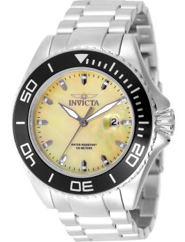 Invicta Pro Diver 49640 Relógio Masculino - Movimento de Quartzo - Aço Inoxidável com Mostrador Amarelo - 48 mm