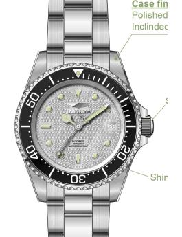 Invicta Pro Diver 50278 Reloj de Hombre - Movimiento Automático - Acero Inoxidable con Esfera Plateada - 40 mm