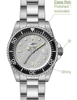 Invicta Pro Diver 50286 Men's Watch - Quartz Movement - Stainless Steel with Silver Dial - 40 mm