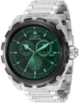 Invicta Coalition Forces 49199 Herrenuhr - Quarzwerk - Edelstahl mit schwarzem Zifferblatt - 50 mm