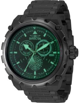 Invicta Coalition Forces 49202 Reloj de Hombre - Movimiento de Cuarzo - Acero Inoxidable con Esfera Negra - 50 mm