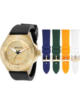 Invicta Ocean Predator 49473 Moška ura - Quartz mehanizem - Nerjaveče jeklo z zlatim številčnico - 43 mm - Z dodatnimi paščki