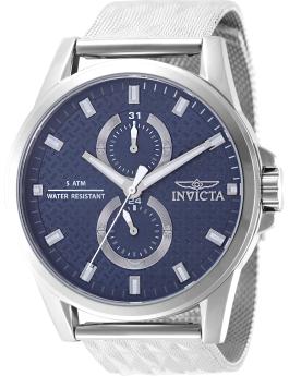 Invicta Vintage 49946 Relógio Masculino - Movimento de Quartzo - Aço Inoxidável com Mostrador Azul - 44 mm