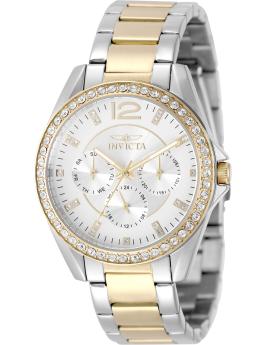 Invicta Angel 50110 Women's Watch - Quartz Movement - Stainless Steel with Silver Dial - 38 mm