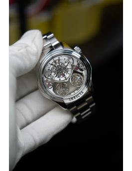 Invicta Specialty 50123 Reloj para Hombre - Movimiento de Cuarzo - Acero Inoxidable con Esfera Plateada - 46 mm