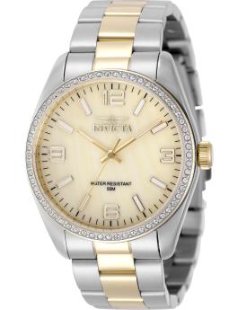 Invicta Specialty 50135 Reloj de Mujer - Movimiento de Cuarzo - Acero Inoxidable con Esfera Dorada - 38 mm
