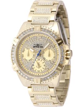 Invicta OCEAN VOYAGE 48925 Dameur - Quartz Movement - Rustfrit stål med guld urskive - 37 mm