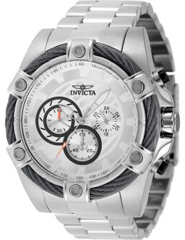 Invicta OCEAN VOYAGE 49438 Orologio da Uomo - Quartz Movement - Acciaio Inossidabile con Quadrante Argento - 52 mm