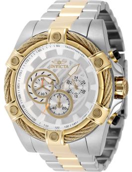 Invicta OCEAN VOYAGE 49441 Мъжки часовник - Кварцов механизъм - Неръждаема стомана със сребърен циферблат - 52 мм