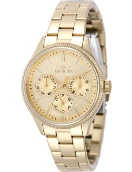 Invicta Specialty 49960 Unisex Uhr - Quarzwerk - Edelstahl mit goldenem Zifferblatt - 42 mm
