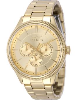 Invicta Specialty 49960 Unisex Uhr - Quarzwerk - Edelstahl mit goldenem Zifferblatt - 42 mm
