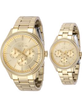 Invicta Specialty 49960 Reloj Unisex - Movimiento de Cuarzo - Acero Inoxidable con Esfera Dorada - 42 mm
