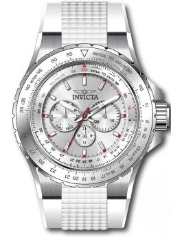Invicta Aviator 50100 Herrenuhr - Quarzwerk - Edelstahl mit silbernem Zifferblatt - 50 mm