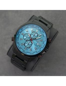 Invicta Aviator 50498 Reloj de Hombre - Movimiento de Cuarzo - Acero Inoxidable con Esfera Azul - 50 mm