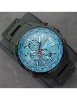 Invicta Aviator 50498 Reloj de Hombre - Movimiento de Cuarzo - Acero Inoxidable con Esfera Azul - 50 mm