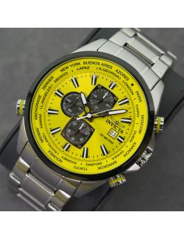 Invicta Aviator 50503 Relógio Masculino - Movimento Quartz - Aço Inoxidável com Mostrador Amarelo - 50 mm