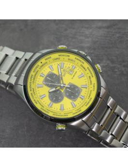 Invicta Aviator 50503 Relógio Masculino - Movimento Quartz - Aço Inoxidável com Mostrador Amarelo - 50 mm