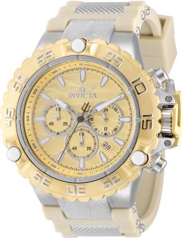 Invicta Subaqua 48553 Orologio da Uomo - Movimento al Quarzo - Acciaio Inossidabile con Quadrante Dorato - 55 mm