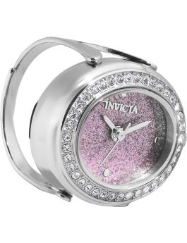 Invicta Mini Ring 49595 Reloj de Mujer - Movimiento de Cuarzo - Acero Inoxidable con Esfera Rosa - 24 mm
