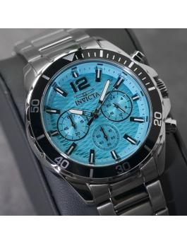 Invicta Pro Diver 50376 Men's Watch - Quartz Movement - Stainless Steel with Blue Dial - 43 mm