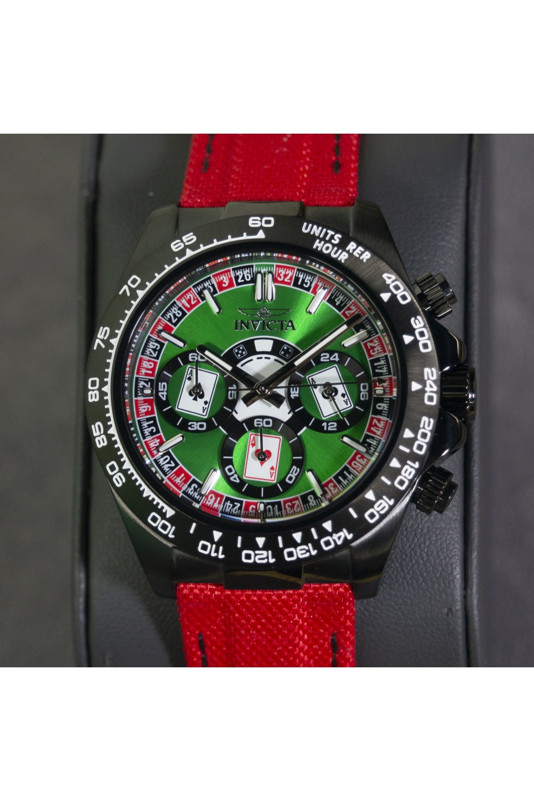 Invicta Speedway 50518 Men's Watch - Quartz Movement - Stainless Steel with Green Dial - 40 mm