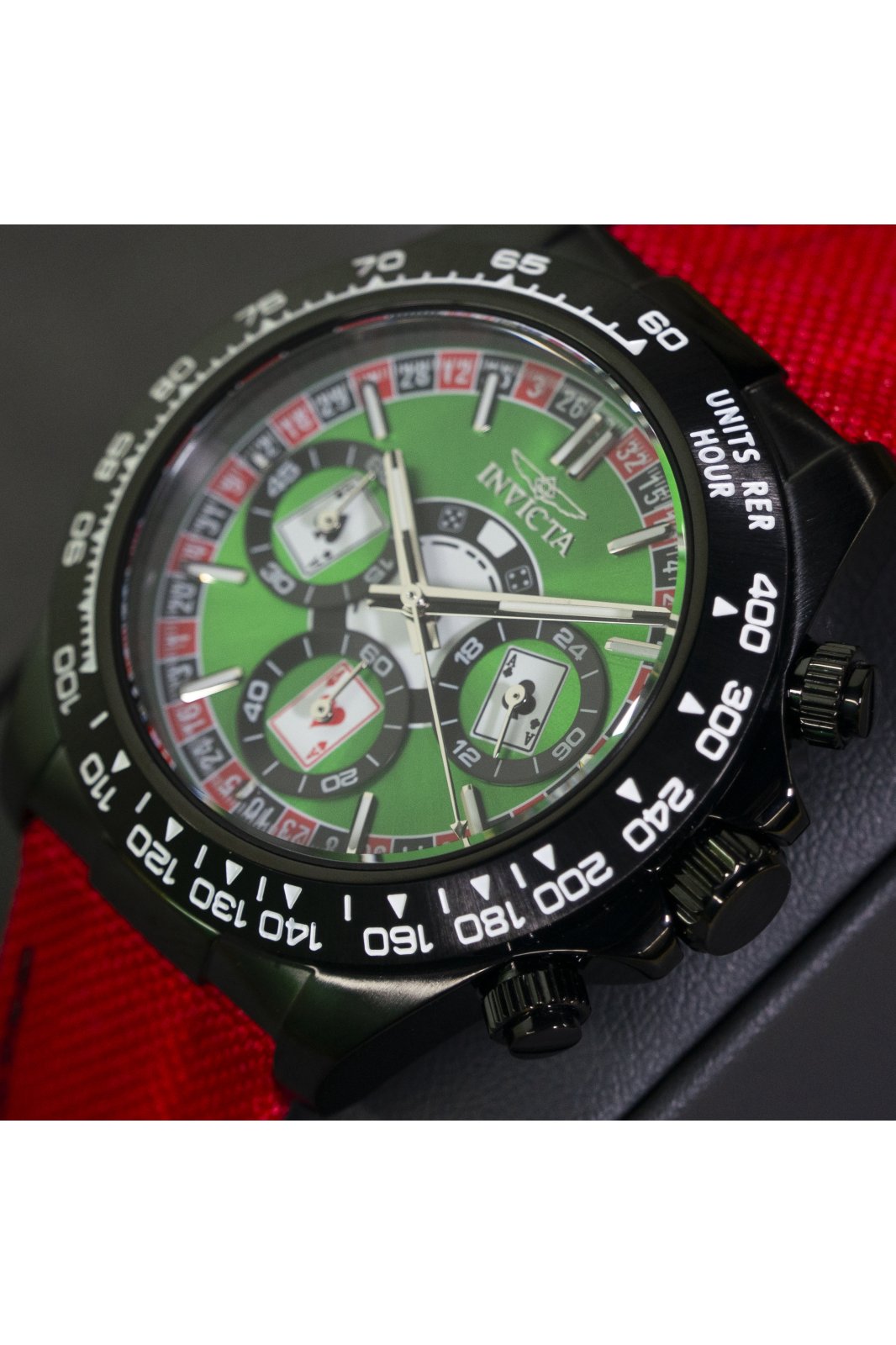 Invicta Speedway 50518 Men's Watch - Quartz Movement - Stainless Steel with Green Dial - 40 mm