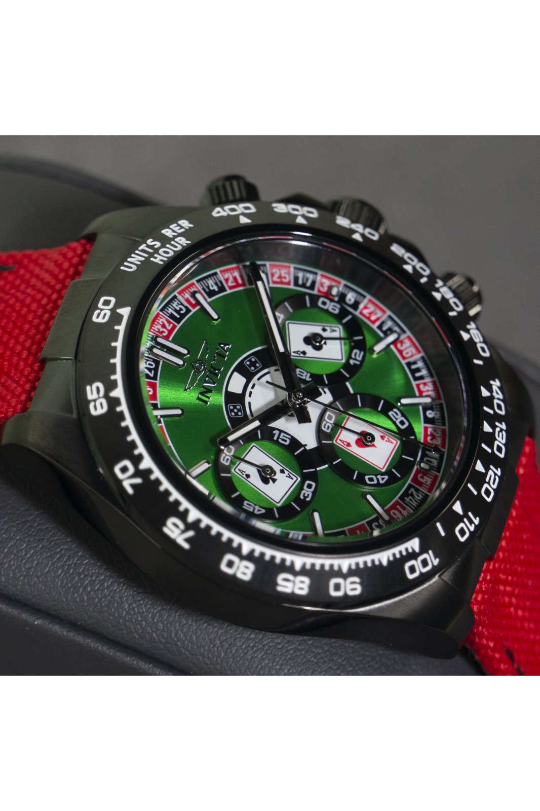 Invicta Speedway 50518 Men's Watch - Quartz Movement - Stainless Steel with Green Dial - 40 mm