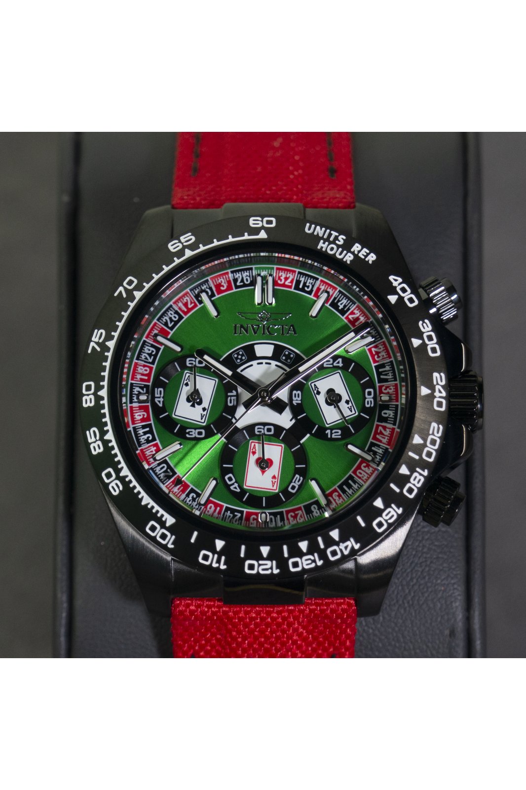 Invicta Speedway 50518 Men's Watch - Quartz Movement - Stainless Steel with Green Dial - 40 mm