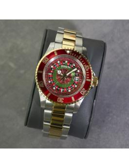 Invicta Pro Diver 50521 Miesten Kello - Kvartsiliike - Ruostumaton Teräs Punaisella Kellotaululla - 40 mm