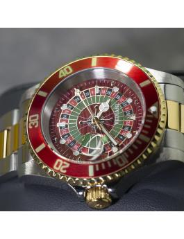 Invicta Pro Diver 50521 Ceas pentru bărbați - Mecanism Quartz - Oțel inoxidabil cu cadran roșu - 40 mm