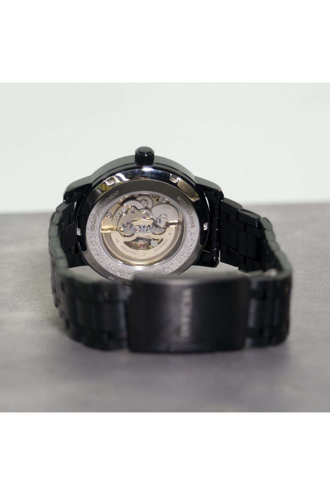 Invicta Objet D Art 69506 Herrenuhr - Automatikwerk - Edelstahl mit schwarzem Zifferblatt - 43 mm