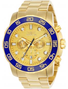 Invicta Pro Diver - SCUBA 22227 Men's Watch - Quartz Movement - Stainless Steel with Gold Dial - 50 mm