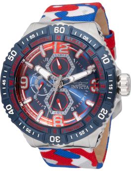 Invicta Coalition Forces 49631 Herrenuhr - Quarzwerk - Edelstahl mit rotem Zifferblatt - 49 mm
