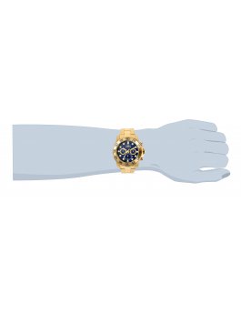 Invicta Pro Diver 22228 Herrenuhr - Quarzwerk - Edelstahl mit blauem Zifferblatt - 50 mm