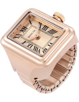 Invicta Mini Ring Watch 49896 Relógio Feminino - Movimento Quartz - Aço Inoxidável com Mostrador em Ouro Rosa - 18 mm