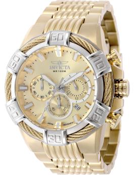 Invicta Bolt 49906 Relógio Masculino - Movimento Quartz - Aço Inoxidável com Mostrador Dourado - 51 mm