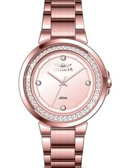 Invicta Angel 50167 Women's Watch - Quartz Movement - Stainless Steel with Rose Gold Dial - 33 mm